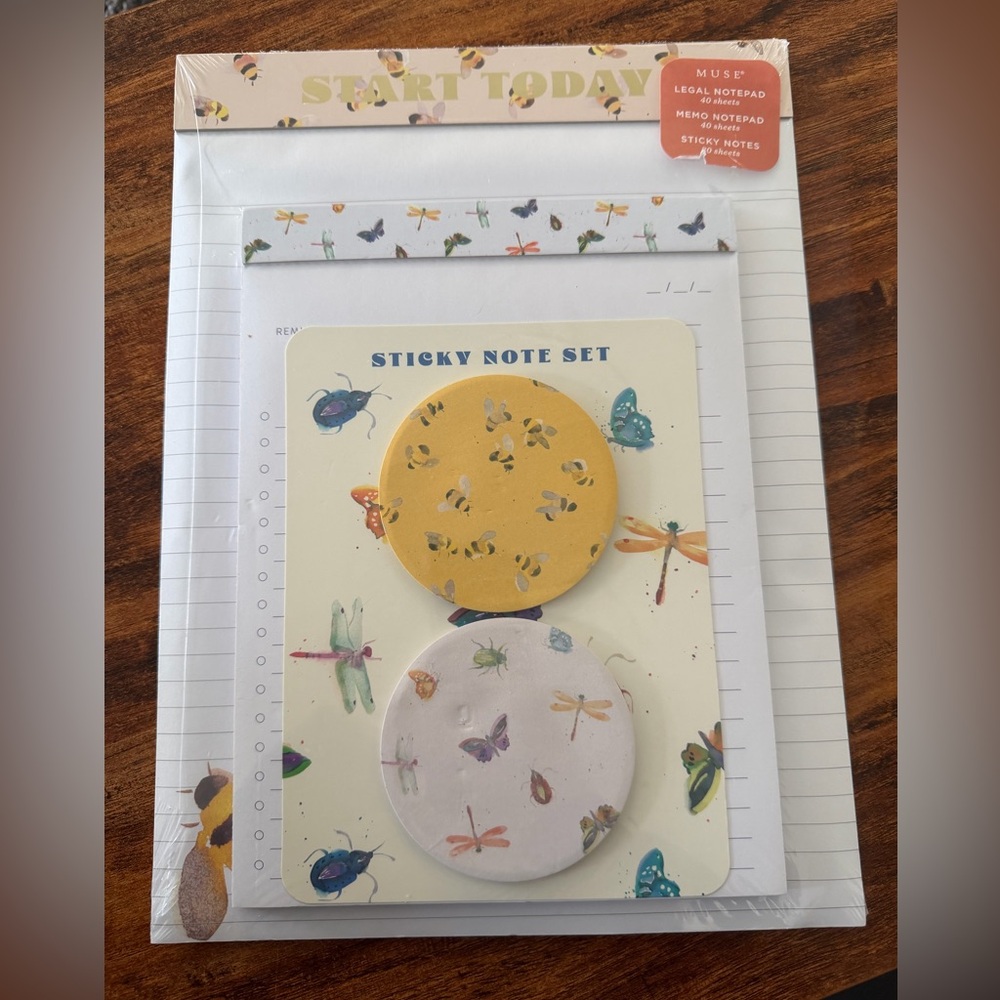 Colorful Insect Sticky Note Set